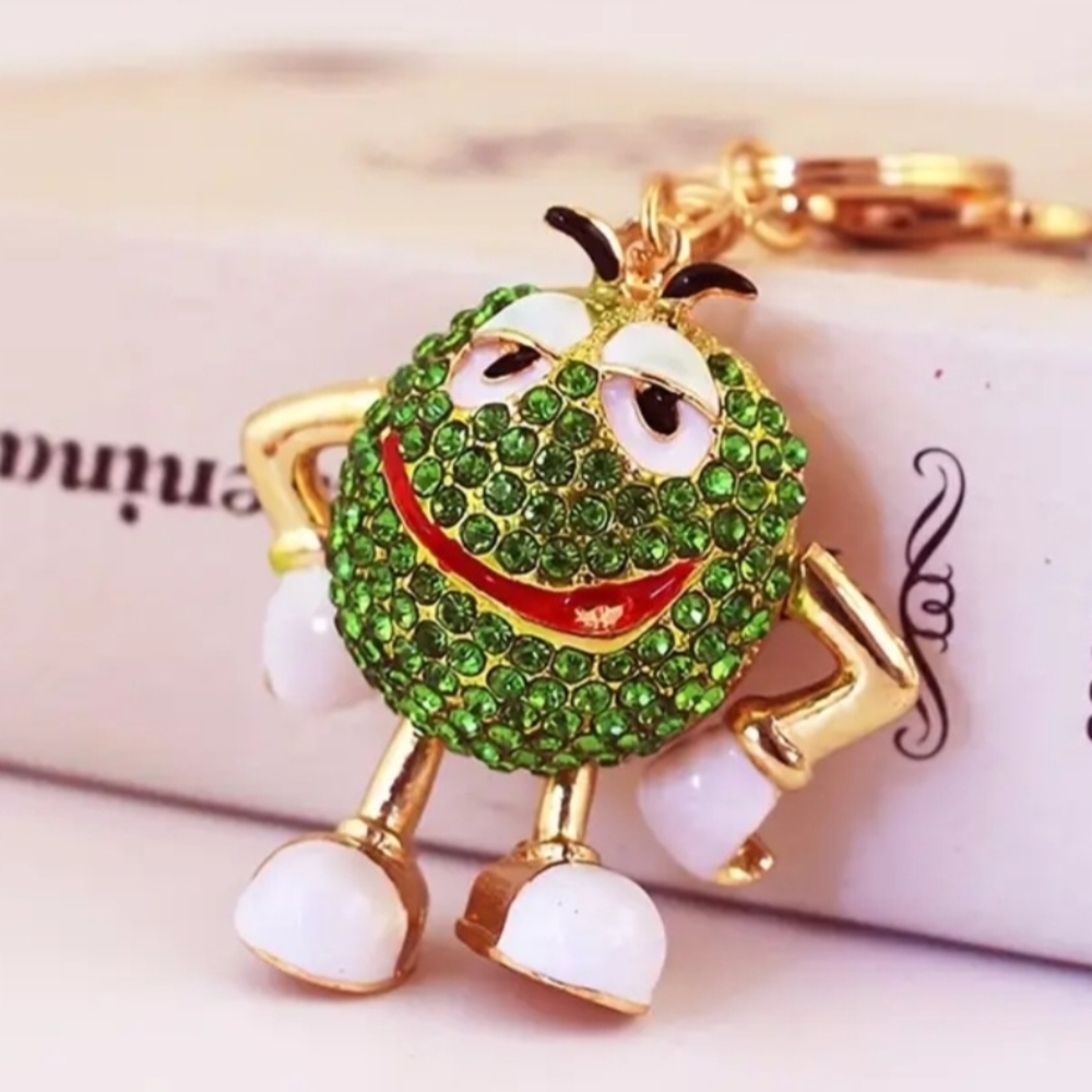 Charming Green and Gold Keychain/Bag Charm